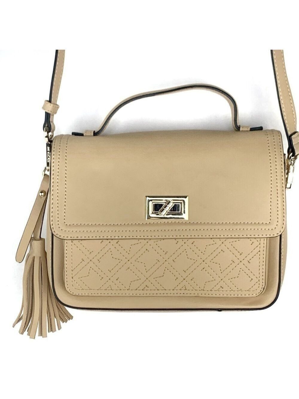 New-Tan Faux Leather Tassle Sturdy elegant Everyday Crossbody Bag